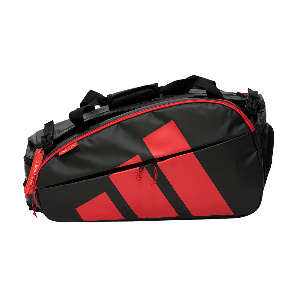 Sac de padel Adidas Multigame noir et rouge Ale Galán 2026 - vue de face